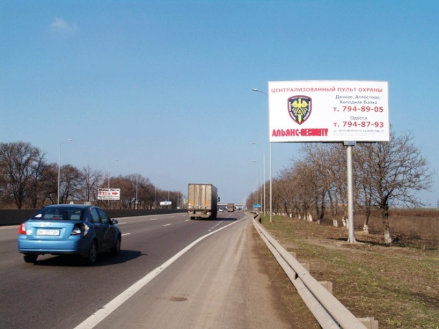 Щит 6x3,  Поворот с Киевской трассы, из Одессы, на Клеверный мост