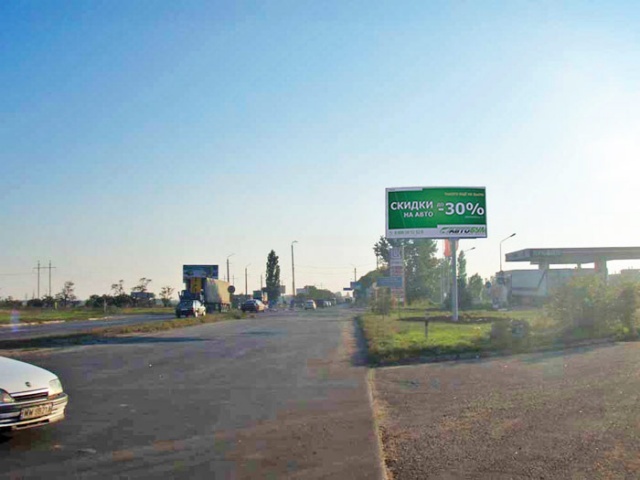 Щит 6x3,  Николаевская дорога м14 (Пост ГАИ, слева) в Одессу